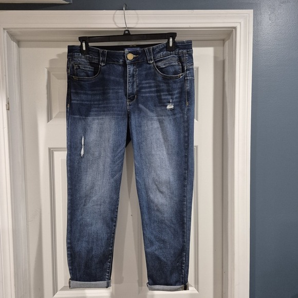 Democracy Denim - Democracy Jeans Womens 14 Ab Solution Ankle Skimmer Distressed Stretch Shaping